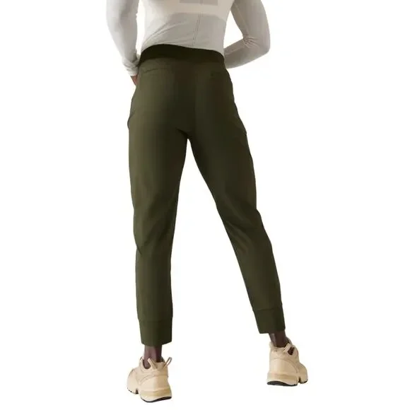 Athleta Trekkie Jogger Pants Olive Green Women’s 8 Gorpcore Athleisure Hiking - Picture 2 of 16